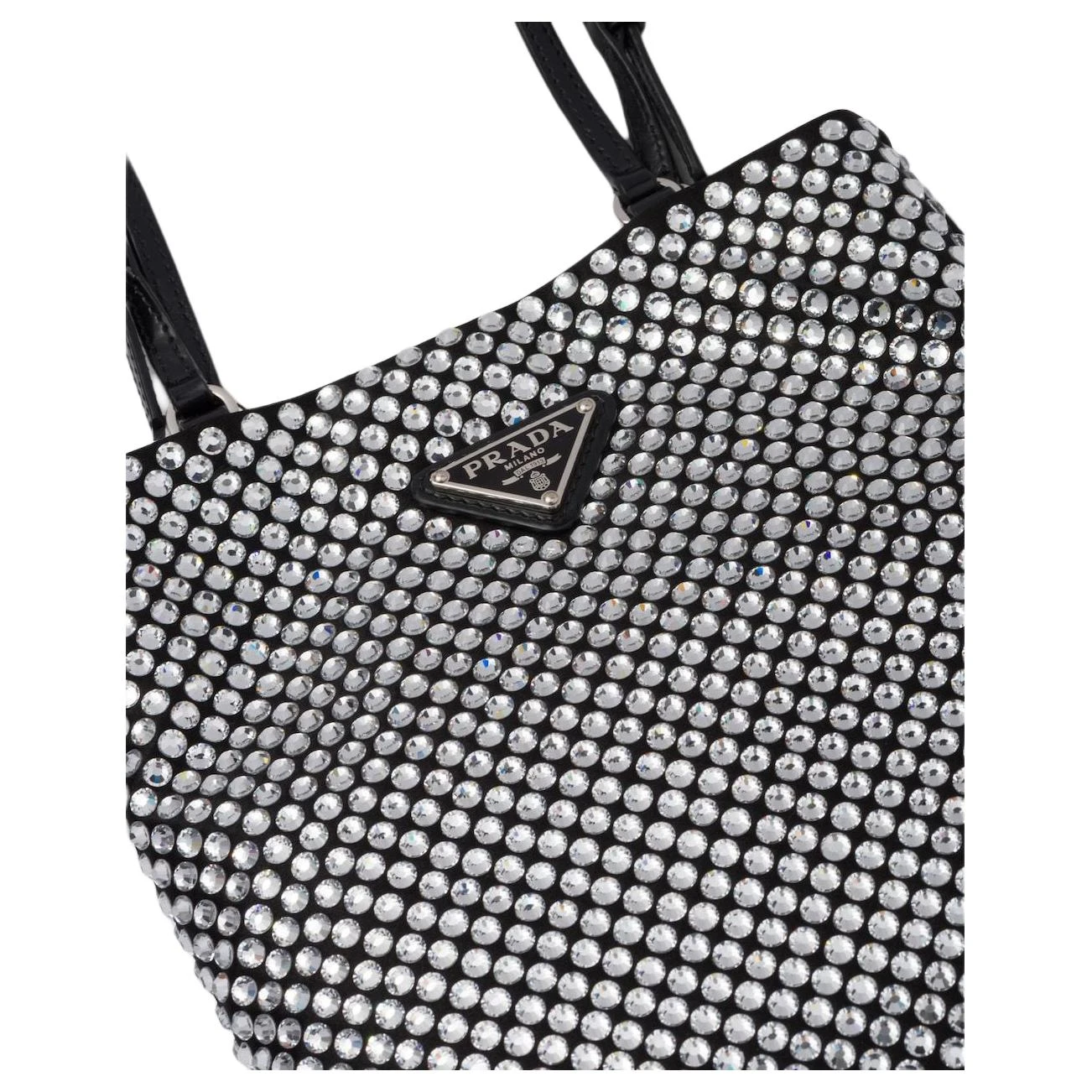商品[国内直发] Prada|普拉达 水钻装饰 尼龙 手袋手提包 女款 银色,价格¥11517,第5张图片详细描述