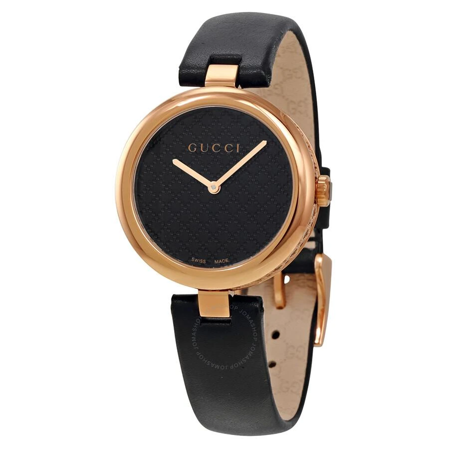 商品Gucci|Diamatissima Black Lacquered Dial Ladies Watch YA141401,价格¥5095,第1张图片