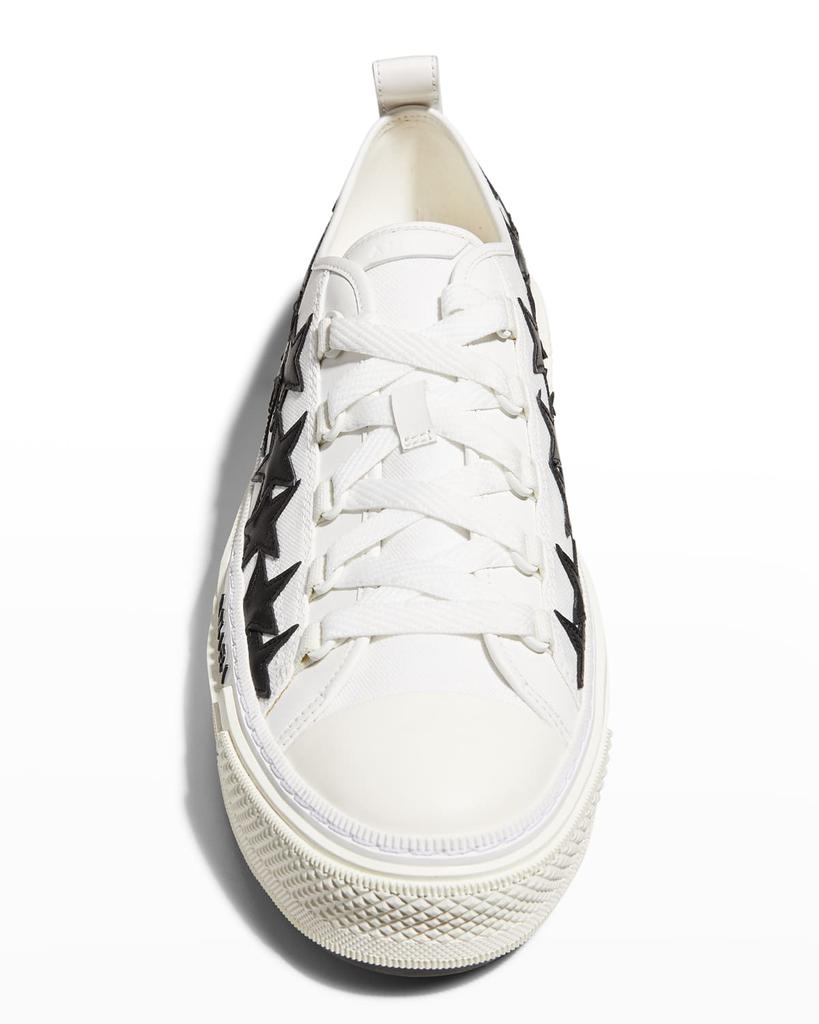 Men's Stars Court Canvas Appliqué Low-Top Sneakers商品第5张图片规格展示