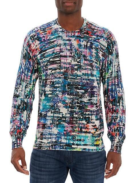 商品Robert Graham|Color Dealer Linen-Blend Sweater,价格¥1318,第1张图片