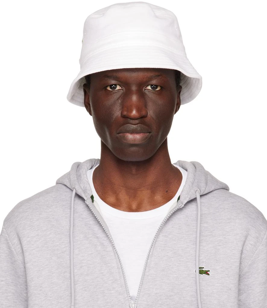 商品Lacoste|White Patch Bucket Hat,价格¥448,第1张图片