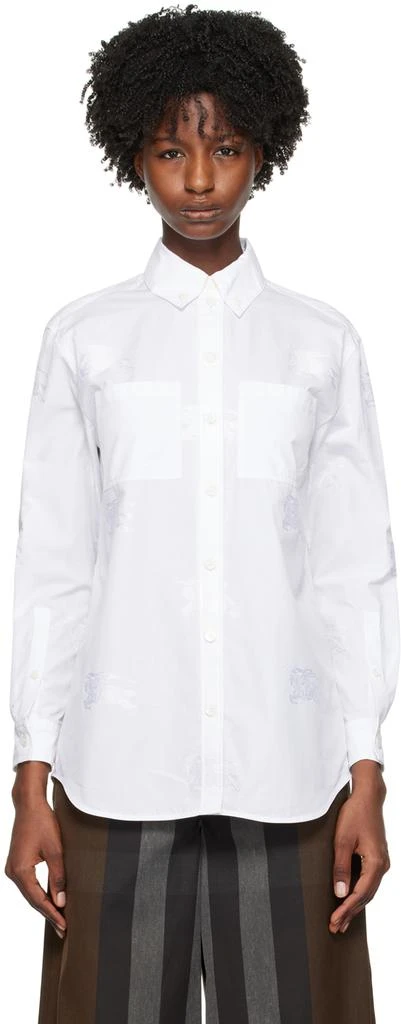 商品Burberry|白色图案衬衫,价格¥11062,第1张图片