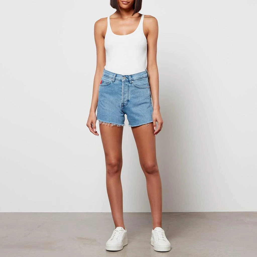 商品Hugo Boss|HUGO Women's Geina Denim Shorts - Turquoise/Aqua,价格¥235,第3张图片详细描述