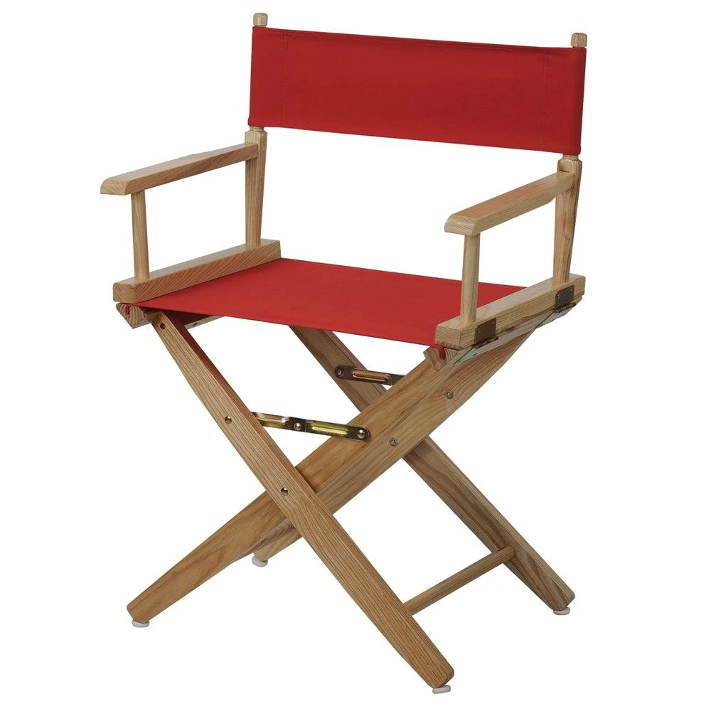 商品American Trails|Extra-Wide Premium 18"  Directors Chair Natural Frame W/Red Color Cover,价格¥1037,第4张图片详细描述