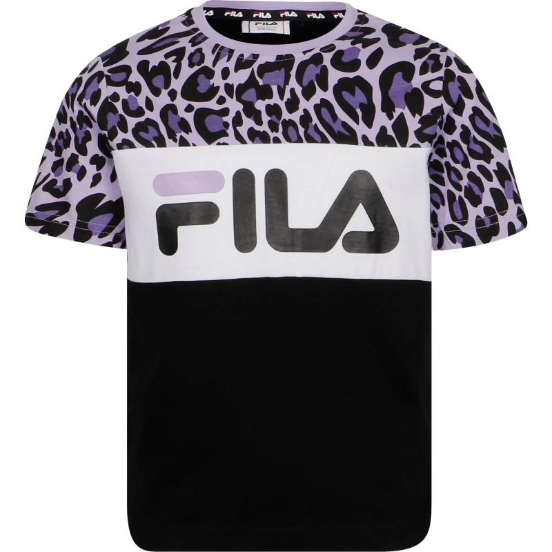 商品Fila|Logo t shirt in purple and black,价格¥366,第1张图片