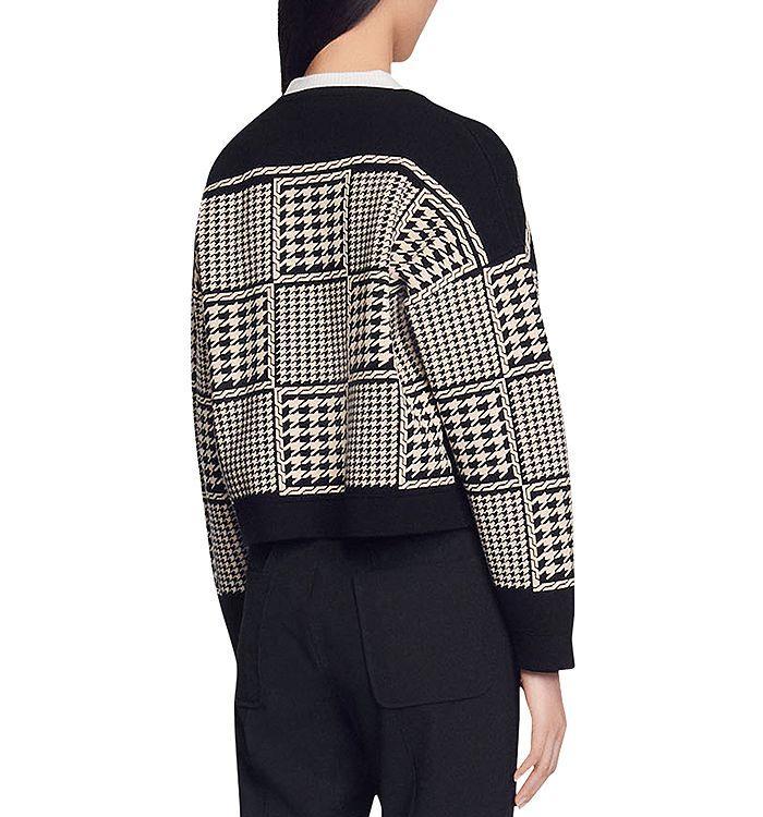 商品Sandro|Jules Houndstooth Cardigan,价格¥1648,第4张图片详细描述