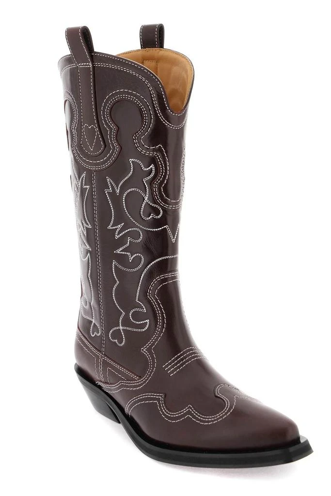 商品Ganni|Embroidered western boots,价格¥2569,第4张图片详细描述