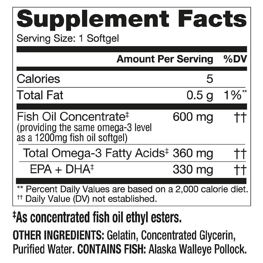商品Finest Nutrition|迷你款鱼油胶囊 1200 mg,价格¥148,第3张图片��详细描述
