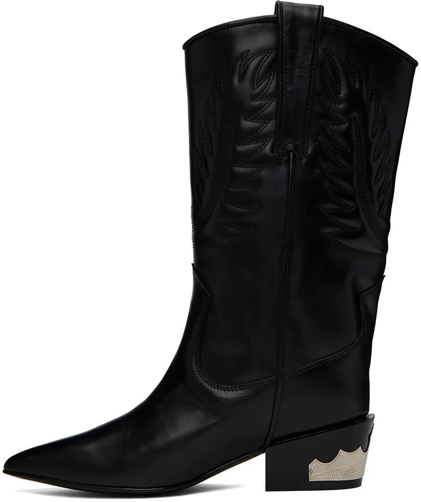 商品Toga Pulla|Black Topstitch Cowboy Boots,价格¥3481,第3张图片详细描述