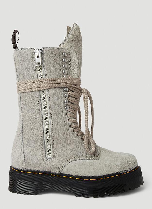 商品Rick Owens|Quad Sole Boots in Grey,价格¥5331,第1张图片