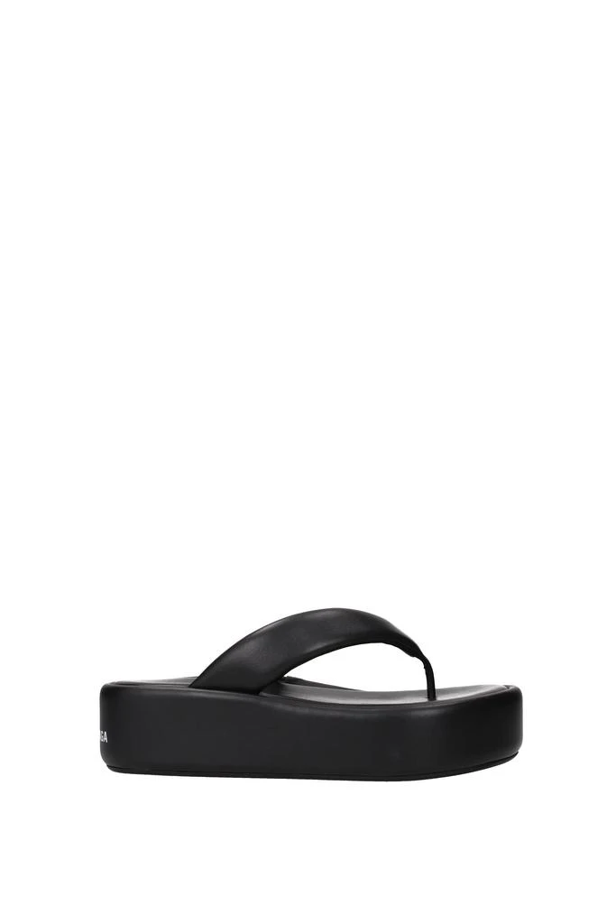 商品Balenciaga|Flip flops Leather Black,价格¥3065,第1张图片