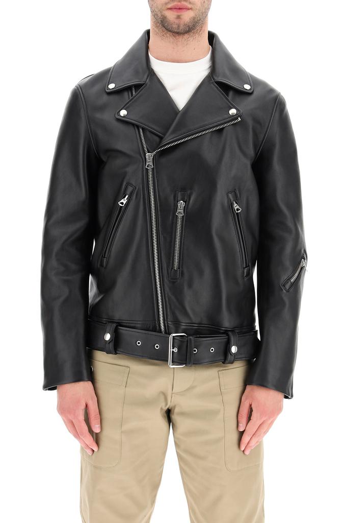 Acne studios leather biker jacket商品第2张图片规格展示