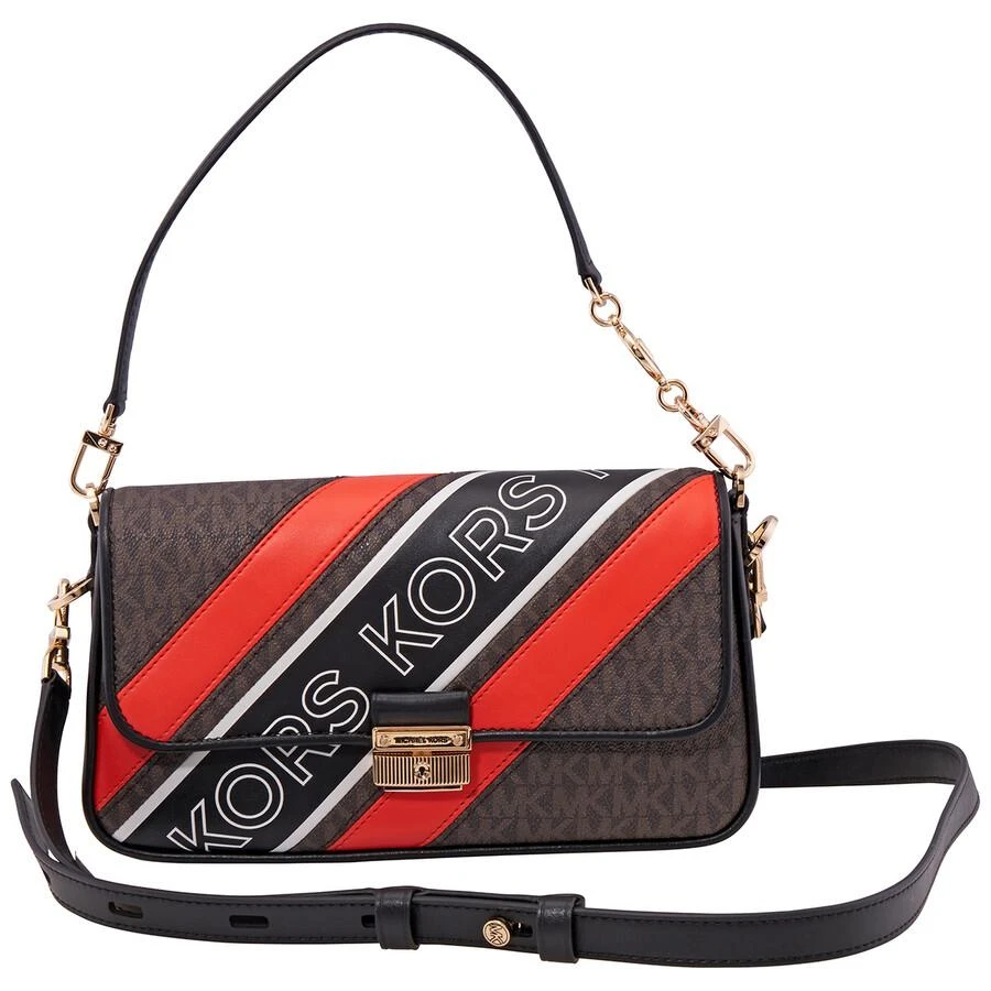 商品Michael Kors|Small Bradshaw Signature Logo Stripe Convertible Shoulder Bag,价格¥828,第1张图片