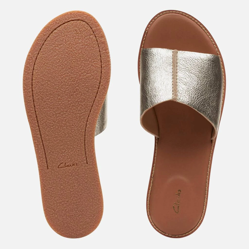 商品Clarks|Clarks Women's Karsea Leather Mules - Champagne,价格¥287,第3张图片详细描述