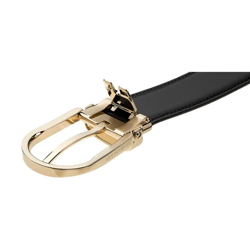 商品MontBlanc|Mont Blanc 万宝龙 男士经典系列双面镀金马蹄形针式皮带 111714,价格¥1832,第1张图片