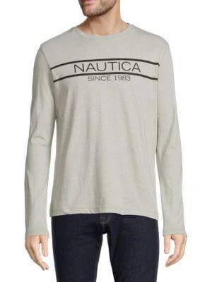 商品Nautica|Logo Heathered T Shirt,价格¥75,第1张图片