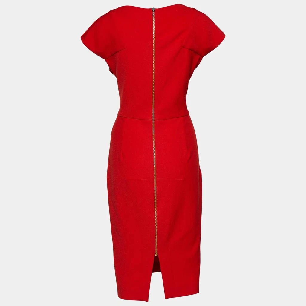 商品[二手商品] ROLAND MOURET|Roland Mouret Red Crepe Cap Sleeve Sheath Dress L,价格¥2476,第2张图片详细描述