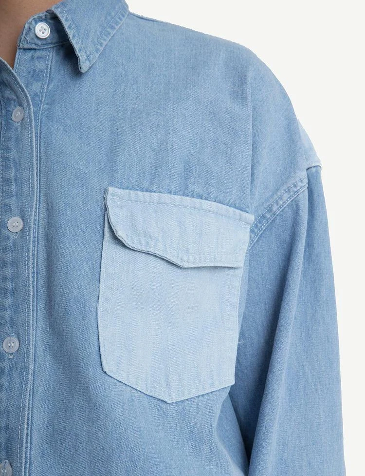 商品Pixie Market|Two Tone Denim Shirt,价格¥745,第5张图片详细描述