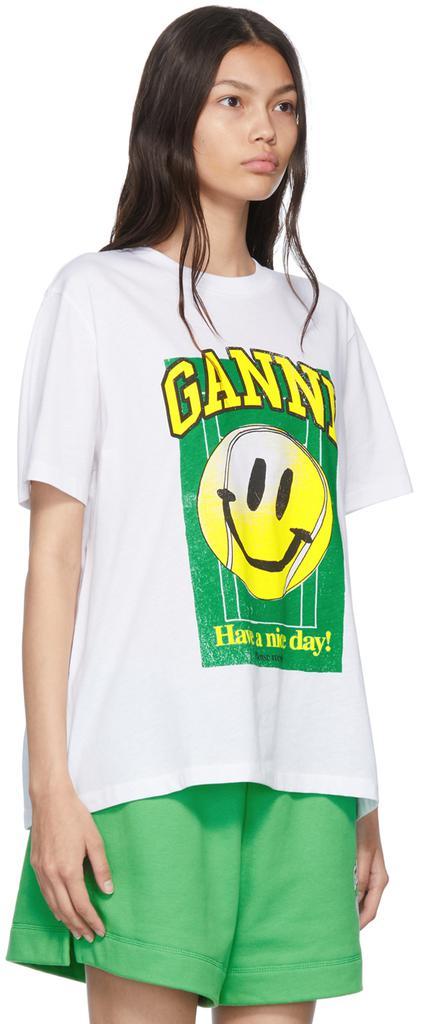 商品Ganni|SSENSE Exclusive White T-Shirt,价格¥541,第4张图片详细描述