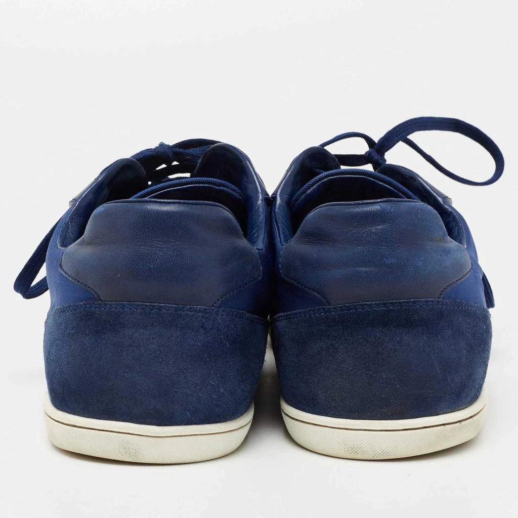 商品[二手商品] Louis Vuitton|Louis Vuitton Blue Suede And Canvas Trainers Low Top Sneakers Size 44,价格¥1251,第5张图片详细描述