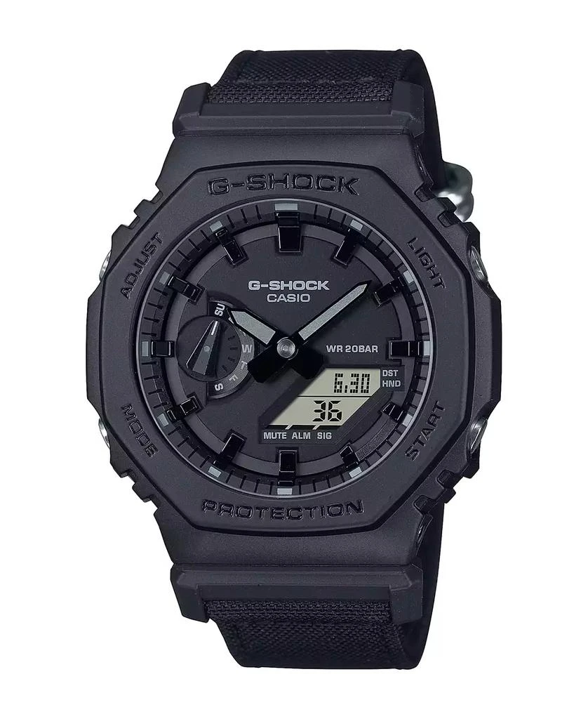 商品G-Shock|Men's Analog Digital Black Cordura and Resin Watch, 45.4mm, GA2100BCE-1A,价格¥898,第1张图片