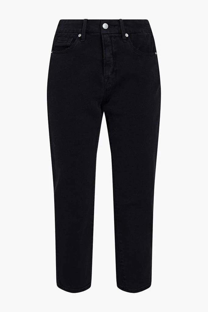 商品Good American|Cropped high-rise tapered jeans,价格¥396,第1张图片