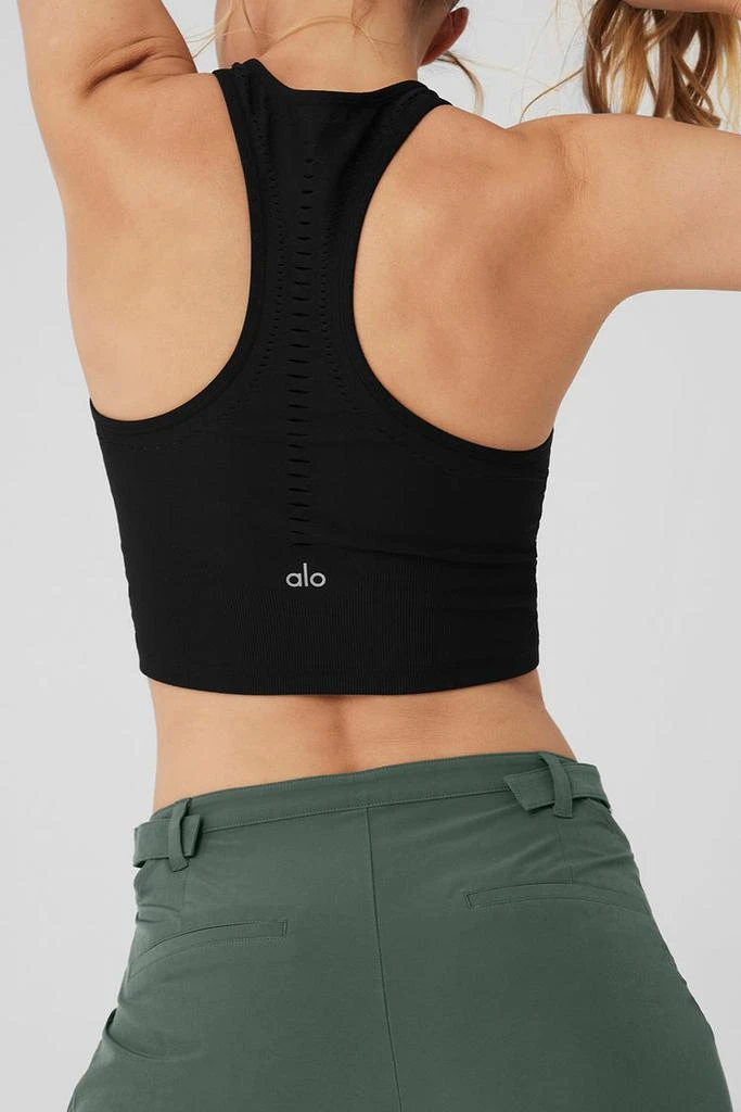 商品Alo|Seamless Open Air Racerback Tank - Black,价格¥493,第4张图片详细描述