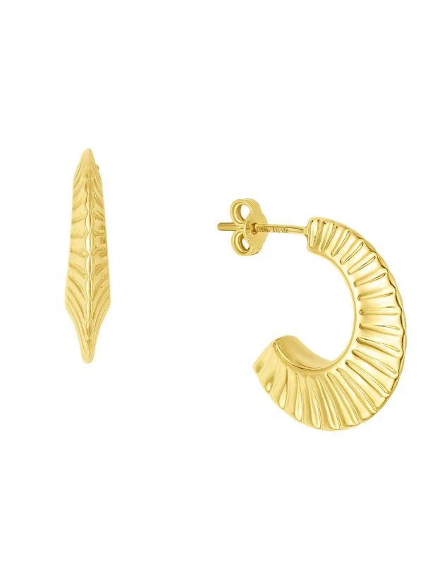 商品Saks Fifth Avenue|14K Yellow Gold C Hoop Earrings,价格¥2893,第1张图片