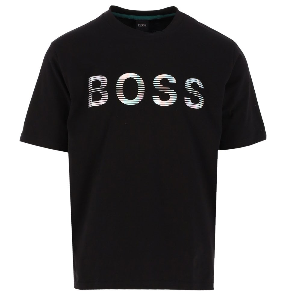 HUGO BOSS 男士黑色棉质短袖T恤 50472217-001商品第1张图片规格展示