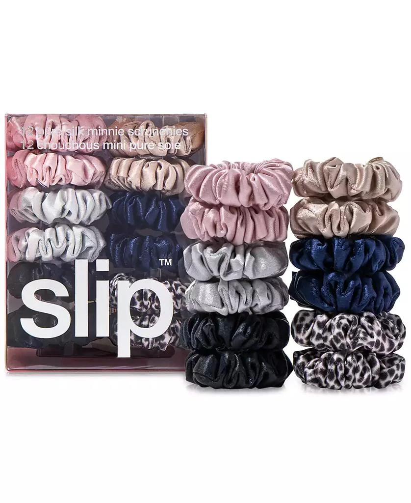 商品Slip|12-Pc. Pure Silk Minnie Scrunchies Classic Set,价格¥297,第1张图片