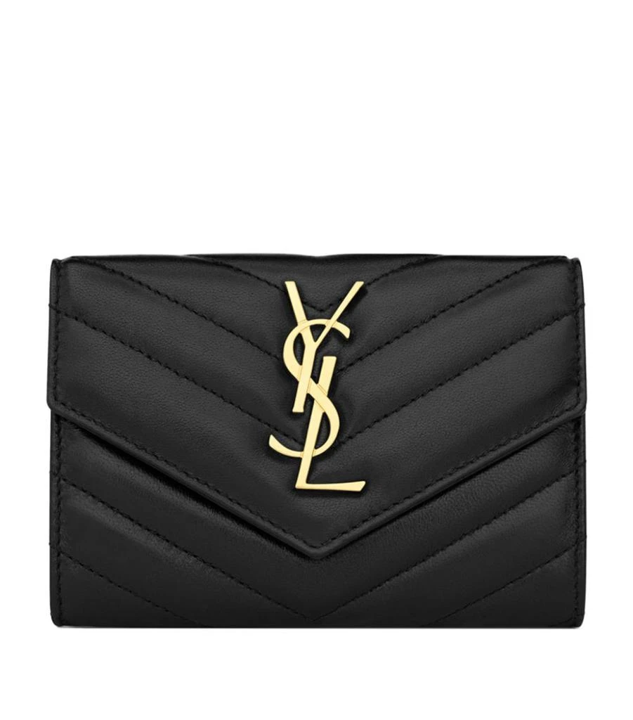 商品Yves Saint Laurent|Small Monogram Metalassé Envelope Wallet,价格¥3881,第1张图片