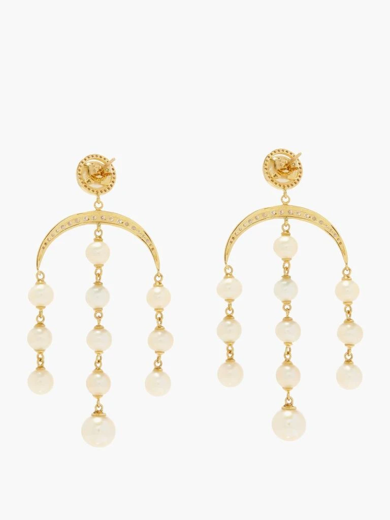 商品MATEO|Crescent Moon diamond, pearl & 14kt gold earrings,价格¥34928,第5张图片详细描述