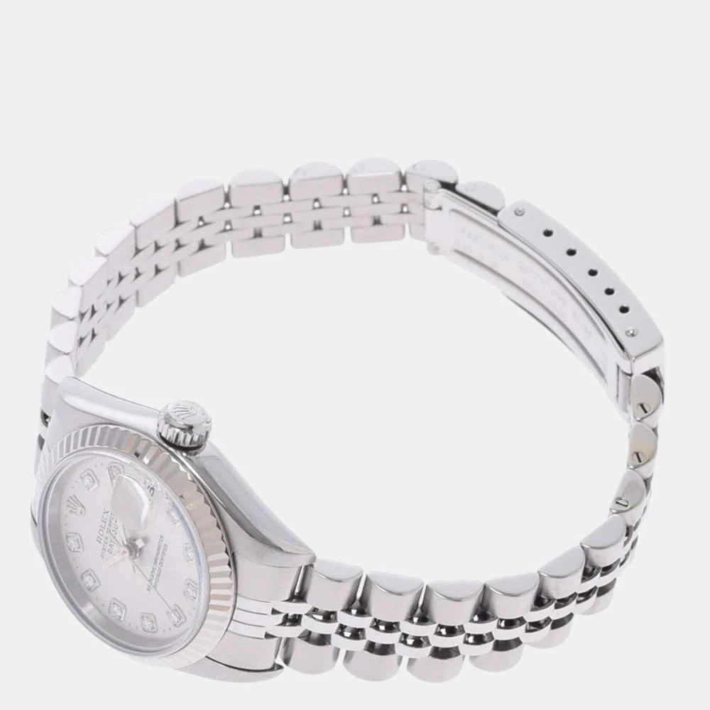 商品[二手商品] Rolex|Rolex Silver Diamonds Stainless Steel Datejust 69174G Automatic Women's Wristwatch 26 mm,价格¥38195,第3张图片详细描述