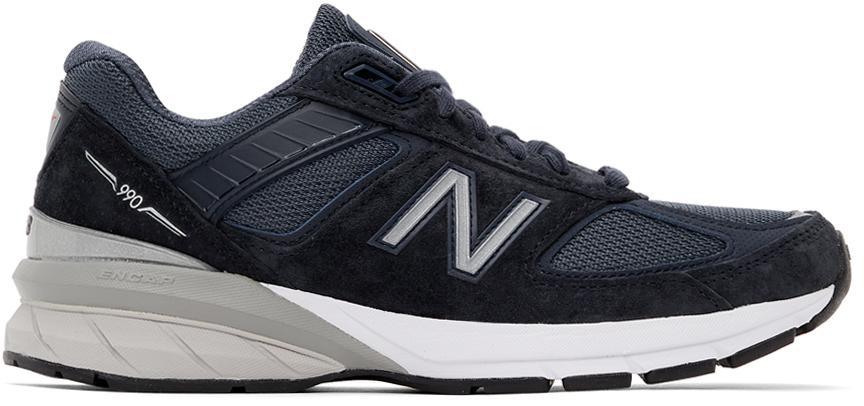 商品New Balance|Navy Made In USA 990v5 Low Sneakers,价格¥1626,第1张图片