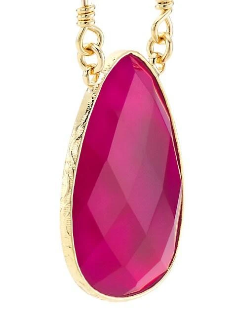 商品GAS Bijoux|Serti Charm 24K Goldplated Cornaline Quartz Pendant,价格¥358,第2张图片详细描述