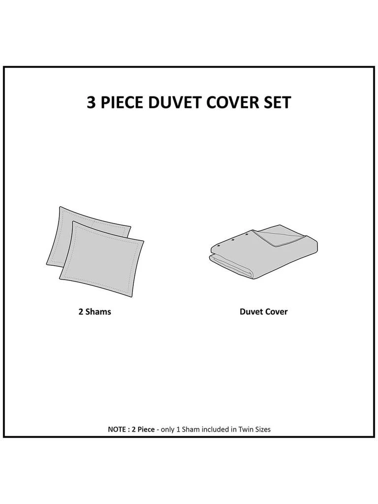 商品Madison Park|Schafer Clipped Jacquard Duvet Set,价格¥944,第5张图片详细描述