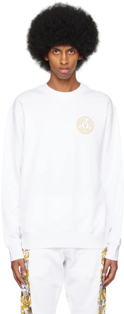 商品Versace|White V-Emblem Sweatshirt,价格¥457,第1张图片