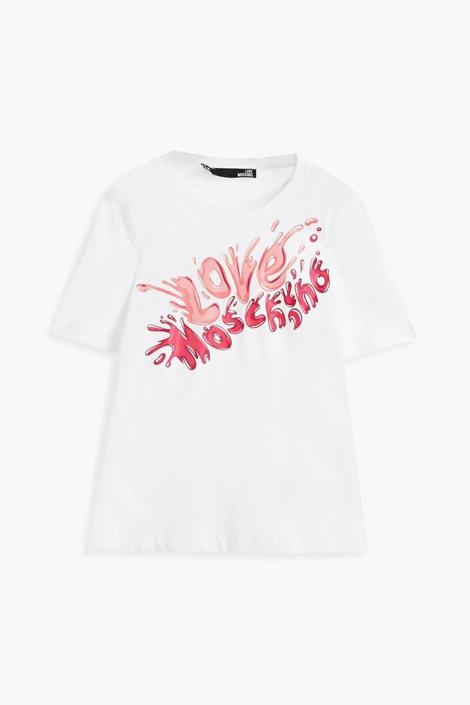 商品Moschino|Printed cotton-jersey T-shirt,价格¥211,第3张图片详细描述