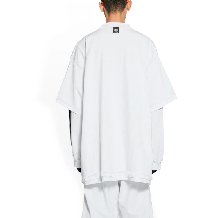 商品[国内直发] Balenciaga|巴黎世家 x adidas  x Adidas联名 Logo字母刺绣短袖T恤 宽松版型 男女同款 白色,价格¥3542,第9张图片详细描述
