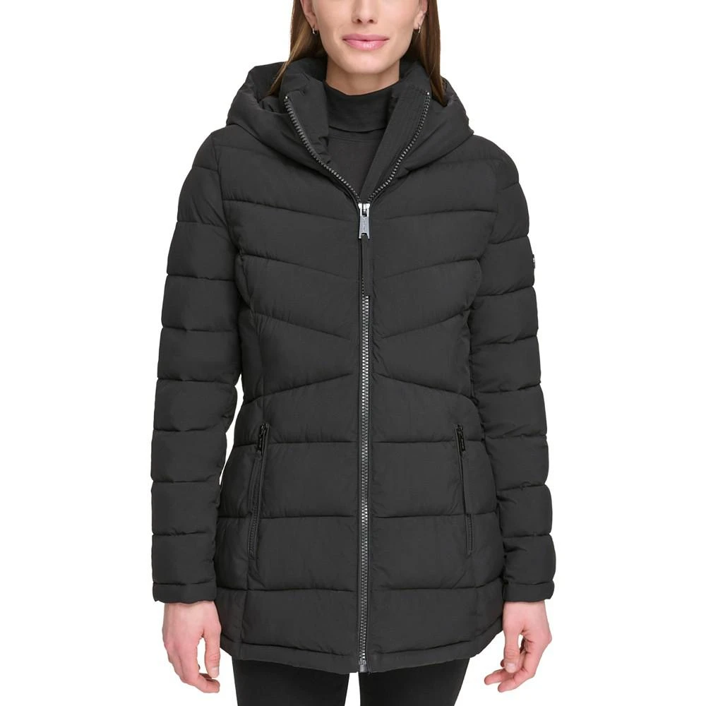 商品Calvin Klein|Women's Stretch Hooded Puffer Coat, Created for Macy's,价格¥639,第1张图片