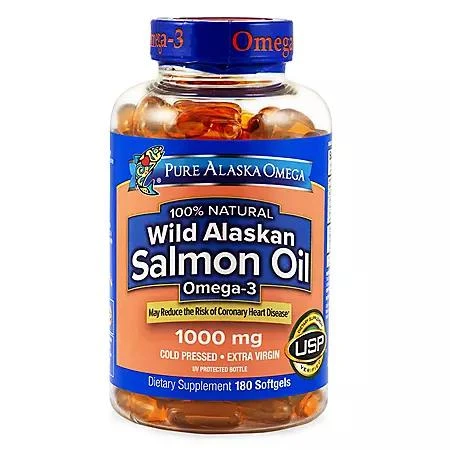 商品Pure Alaska|阿拉斯加野生三文鱼鱼油(180 ct.) ,价格¥142,第1张图片