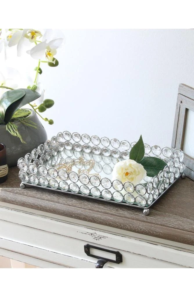 商品LALIA HOME|Elipse Crystal Mirrored Vanity Tray,价格¥286,第5张图片详细描述