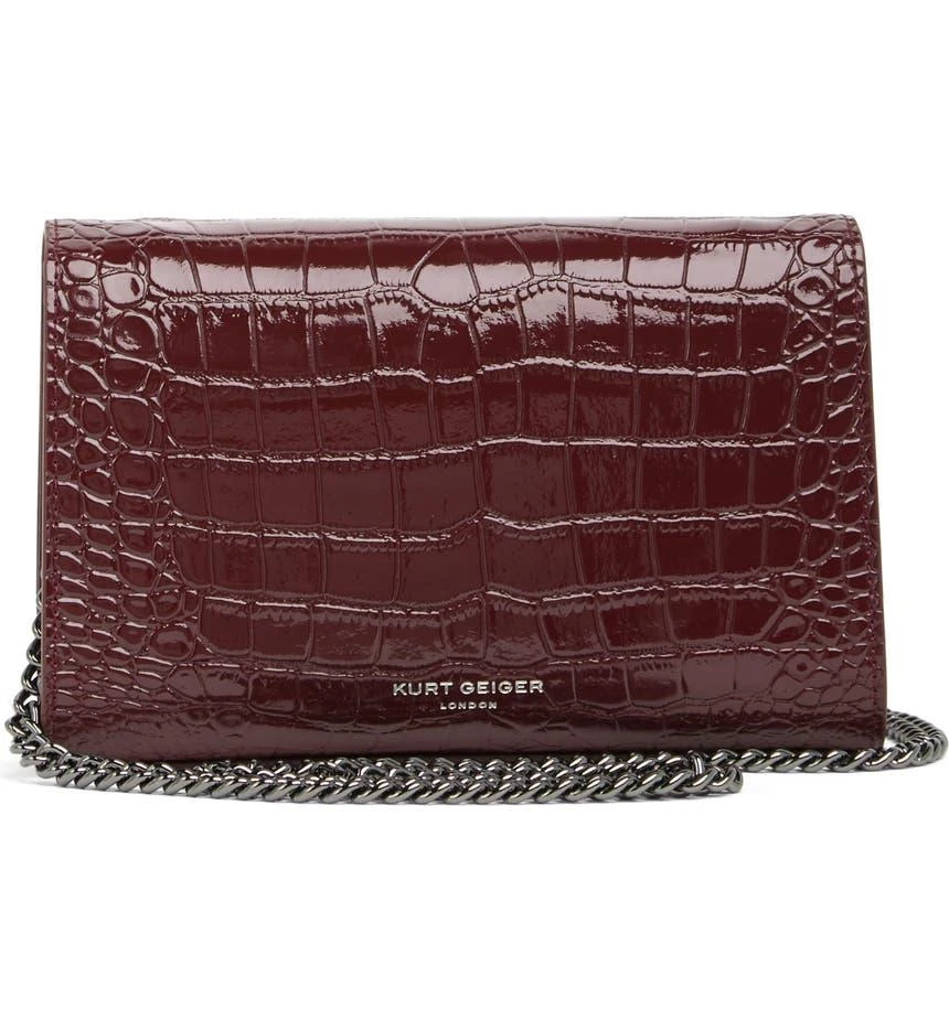 商品Kurt Geiger|Shoreditch Croc Embossed Leather Shoulder Bag,价格¥1051,第3张图片详细描述