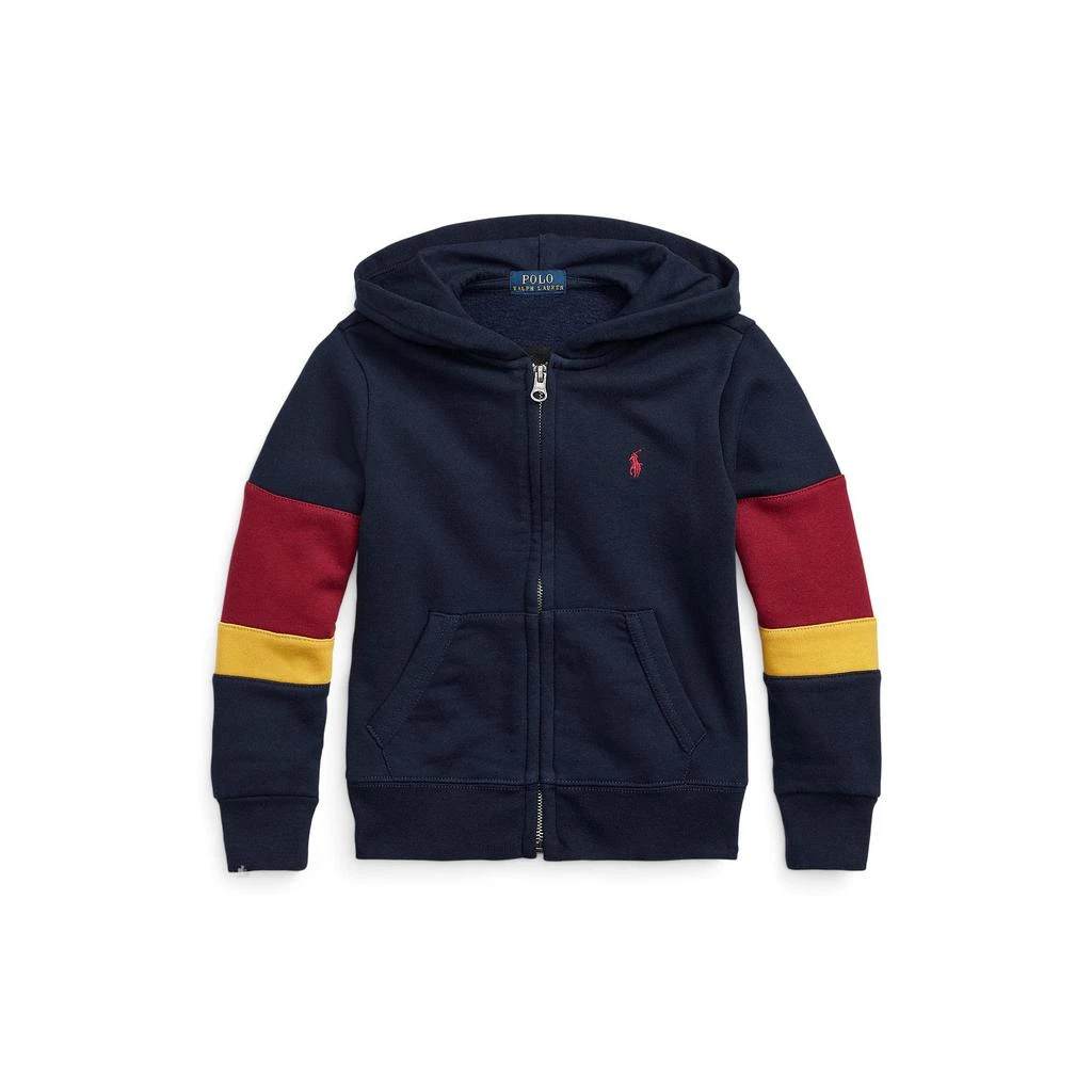 商品Ralph Lauren|Corduroy-Logo Fleece Full Zip Hoodie (Little Kids),价格¥333,第1张图片