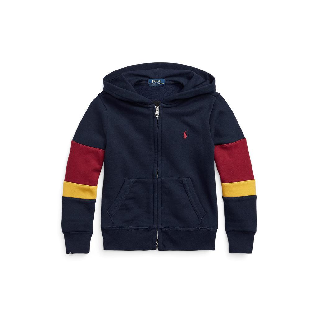 商品Ralph Lauren|Corduroy-Logo Fleece Full Zip Hoodie (Little Kids),价格¥466,第1张图片