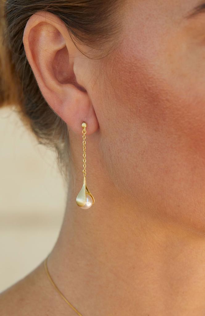 商品Savvy Cie Jewels|Vermeil Faux Pearl Drop,价格¥348,第4张图片详细描述