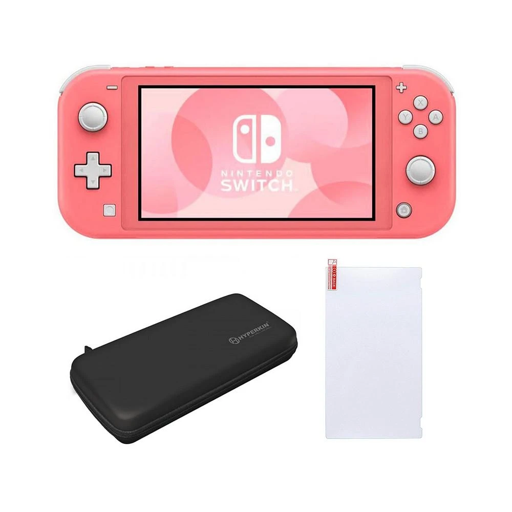 商品Nintendo|Switch Lite in Coral with Screen Protector & Case,价格¥1945,第1张图片