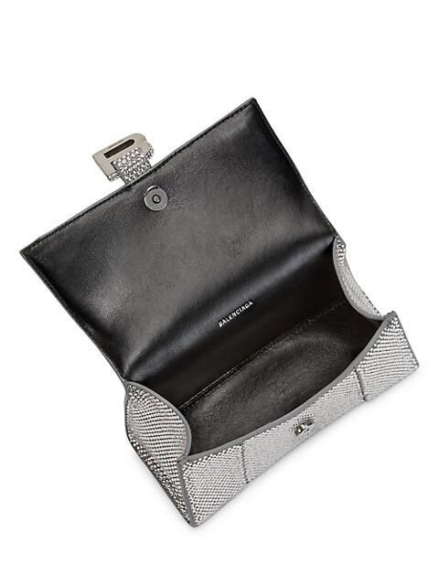 商品Balenciaga|XS Hourglass Crystal-Embellished Top Handle Bag,价格¥50865,第6张图片详细描述