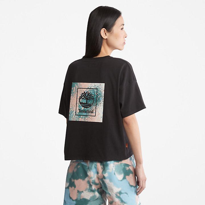 商品Timberland|Back Graphic Logo T-Shirt for Women in Black,价格¥139,第4张图片详细描述