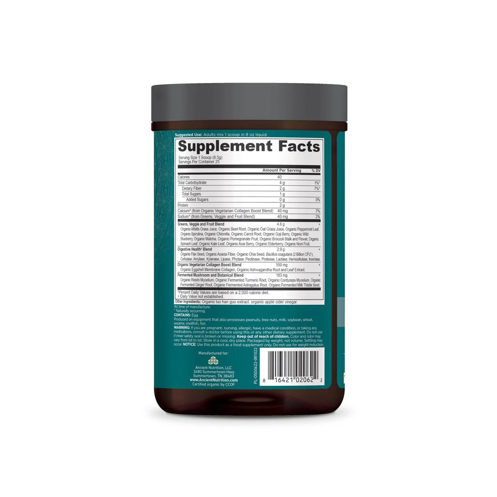 Organic SuperGreens + Collagen | Powder (25 Servings) 商品